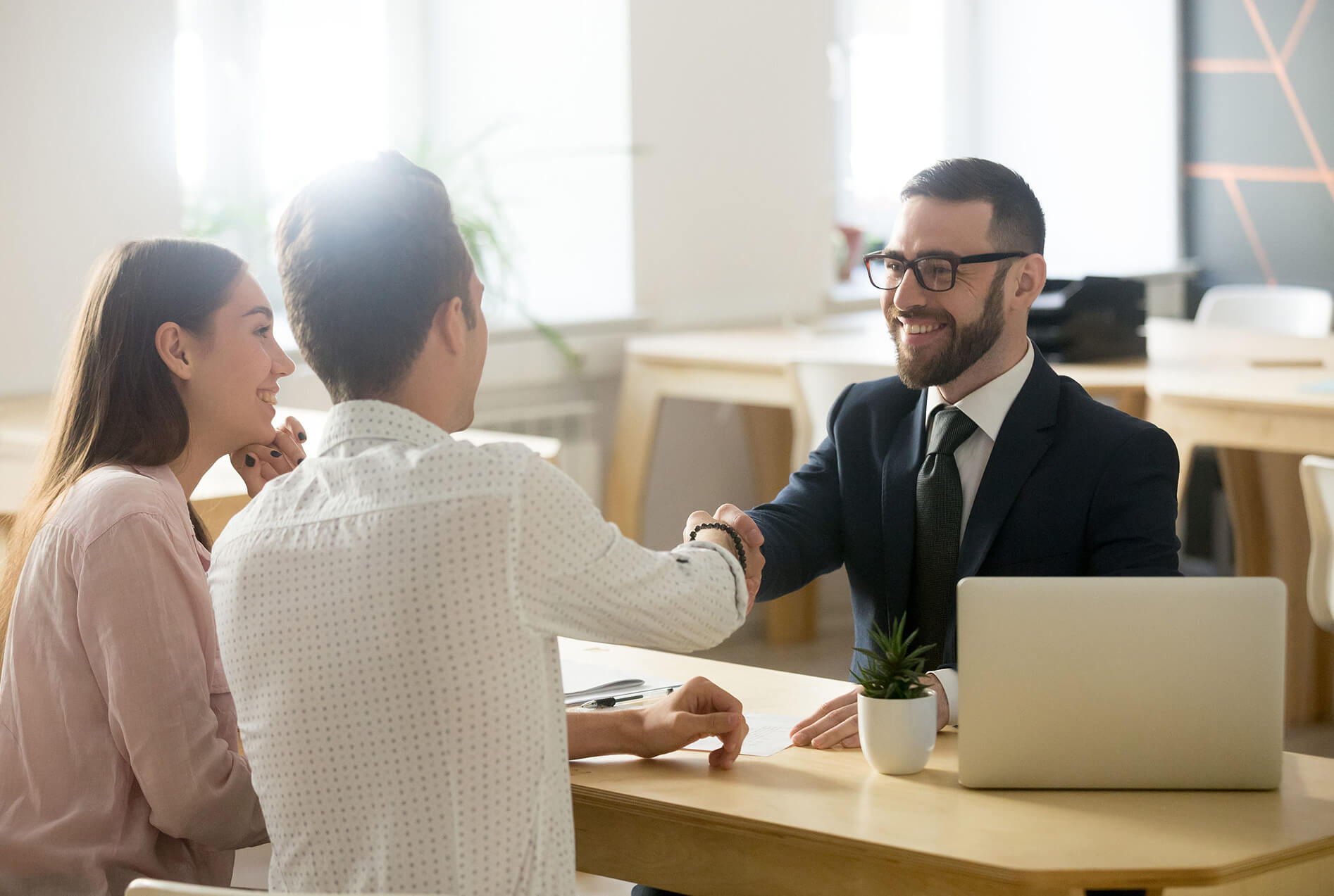 Mortgage consultation with clients
